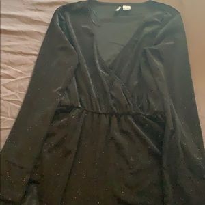 Black glitter romper